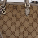 GUCCI GG Canvas Hand Bag 2way Beige Gold 353121 Auth 202533-2