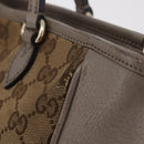 GUCCI GG Canvas Hand Bag 2way Beige Gold 353121 Auth 202533-3