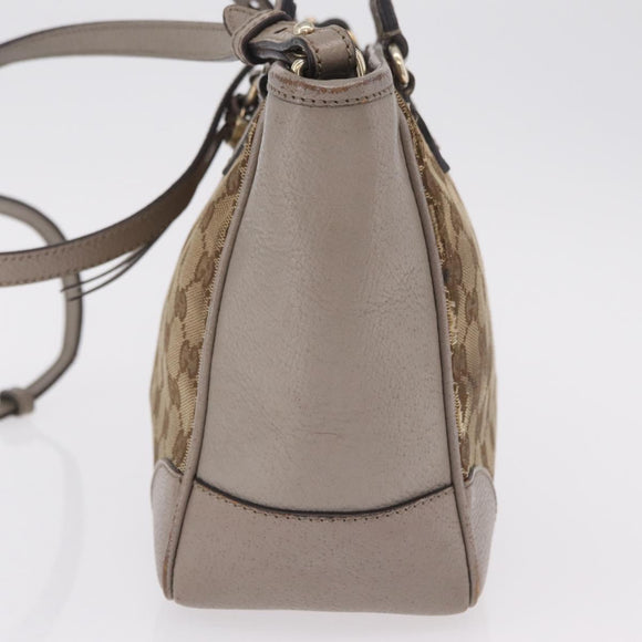 GUCCI GG Canvas Hand Bag 2way Beige Gold 353121 Auth 202533
