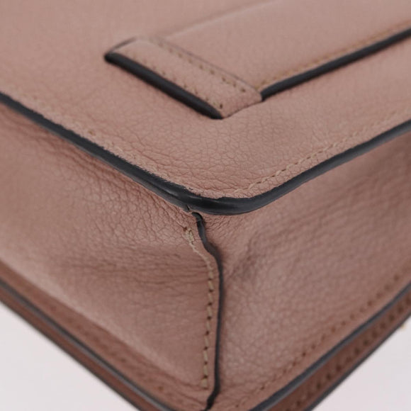 Miu Miu Chain Shoulder Bag Leather Pink Gold Auth 202534A