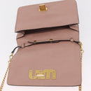 Miu Miu Chain Shoulder Bag Leather Pink Gold Auth 202534A-22