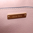 Miu Miu Chain Shoulder Bag Leather Pink Gold Auth 202534A-24