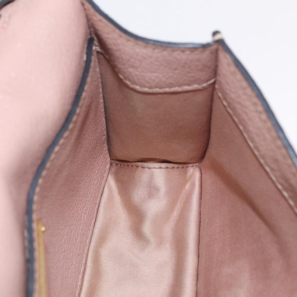 Miu Miu Chain Shoulder Bag Leather Pink Gold Auth 202534A