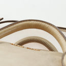 Miu Miu Hand Bag Vitellolux 2way Beige Gold Auth 202535M-8