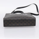 CELINE Triomphe Vertical Cabas Hand Bag PVC Black Gold Auth 202581V-11