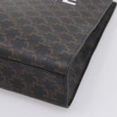 CELINE Triomphe Vertical Cabas Hand Bag PVC Black Gold Auth 202581V-12