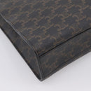 CELINE Triomphe Vertical Cabas Hand Bag PVC Black Gold Auth 202581V-15