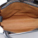 CELINE Triomphe Vertical Cabas Hand Bag PVC Black Gold Auth 202581V-16