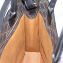 CELINE Triomphe Vertical Cabas Hand Bag PVC Black Gold Auth 202581V-17
