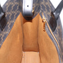 CELINE Triomphe Vertical Cabas Hand Bag PVC Black Gold Auth 202581V-18
