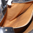 CELINE Triomphe Vertical Cabas Hand Bag PVC Black Gold Auth 202581V-20