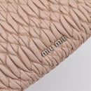 Miu Miu Matelasse Chain Shoulder Bag Leather 2way Pink Silver Auth 202582V-21