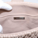 Miu Miu Matelasse Chain Shoulder Bag Leather 2way Pink Silver Auth 202582V-23