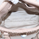 Miu Miu Matelasse Chain Shoulder Bag Leather 2way Pink Silver Auth 202582V-10
