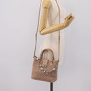 Miu Miu Matelasse Chain Shoulder Bag Leather 2way Pink Silver Auth 202582V-28