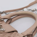 Miu Miu Matelasse Chain Shoulder Bag Leather 2way Pink Silver Auth 202582V-14