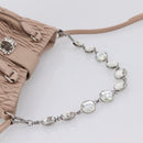 Miu Miu Matelasse Chain Shoulder Bag Leather 2way Pink Silver Auth 202582V-8
