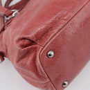 Miu Miu Vitellolux Hand Bag Leather 2way Pink Silver Auth 202584V-10