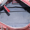 Miu Miu Vitellolux Hand Bag Leather 2way Pink Silver Auth 202584V-11