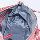 Miu Miu Vitellolux Hand Bag Leather 2way Pink Silver Auth 202584V-22