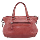 Miu Miu Vitellolux Hand Bag Leather 2way Pink Silver Auth 202584V-2