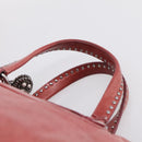 Miu Miu Vitellolux Hand Bag Leather 2way Pink Silver Auth 202584V-8
