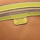 CELINE Hand Bag Leather 2way Green Gold Tone Auth 202586-18