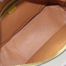 CELINE Hand Bag Leather 2way Green Gold Tone Auth 202586-19
