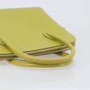 CELINE Hand Bag Leather 2way Green Gold Tone Auth 202586-7