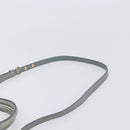 Miu Miu Vitellolux Hand Bag Leather 2way Gray Gold Tone Auth 202588V-15