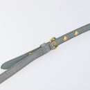 Miu Miu Vitellolux Hand Bag Leather 2way Gray Gold Tone Auth 202588V-9