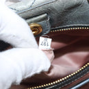 Miu Miu Vitellolux Hand Bag Leather 2way Gray Gold Tone Auth 202588V-12