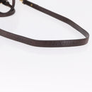 Miu Miu Hand Bag Vitellolux 2way Dark Brown Gold Auth 202590V-9