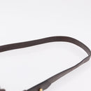 Miu Miu Hand Bag Vitellolux 2way Dark Brown Gold Auth 202590V-15