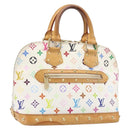 LOUIS VUITTON Monogram Multicolor Alma Hand Bag White M92647 LV Auth 202591V-1