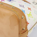 LOUIS VUITTON Monogram Multicolor Alma Hand Bag White M92647 LV Auth 202591V-11