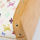 LOUIS VUITTON Monogram Multicolor Alma Hand Bag White M92647 LV Auth 202591V-14