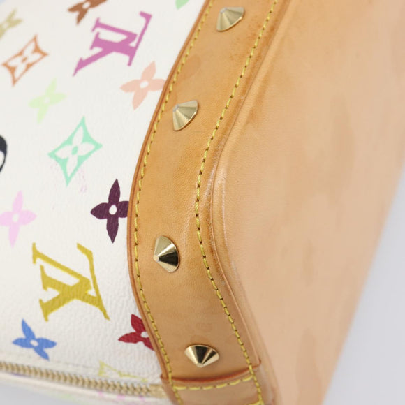 LOUIS VUITTON Monogram Multicolor Alma Hand Bag White M92647 LV Auth 202591V