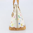 LOUIS VUITTON Monogram Multicolor Alma Hand Bag White M92647 LV Auth 202591V-4