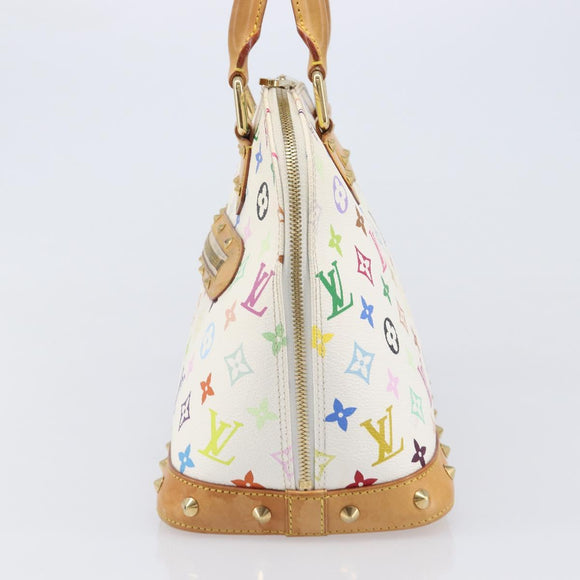 LOUIS VUITTON Monogram Multicolor Alma Hand Bag White M92647 LV Auth 202591V