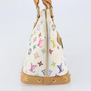 LOUIS VUITTON Monogram Multicolor Alma Hand Bag White M92647 LV Auth 202591V-5