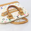 LOUIS VUITTON Monogram Multicolor Alma Hand Bag White M92647 LV Auth 202591V-6