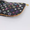 LOUIS VUITTON Monogram Multicolor Pochette MM Purse Black M60031 LV Auth 202597V-15