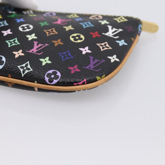 LOUIS VUITTON Monogram Multicolor Pochette MM Purse Black M60031 LV Auth 202597V