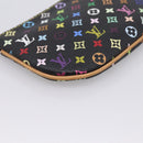 LOUIS VUITTON Monogram Multicolor Pochette MM Purse Black M60031 LV Auth 202597V-16