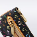 LOUIS VUITTON Monogram Multicolor Pochette MM Purse Black M60031 LV Auth 202597V-17