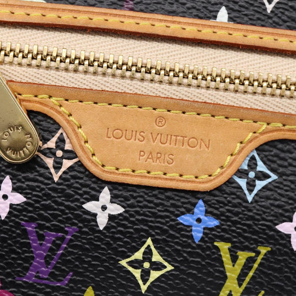 LOUIS VUITTON Monogram Multicolor Pochette MM Purse Black M60031 LV Auth 202597V