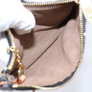 LOUIS VUITTON Monogram Multicolor Pochette MM Purse Black M60031 LV Auth 202597V-10
