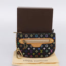 LOUIS VUITTON Monogram Multicolor Pochette MM Purse Black M60031 LV Auth 202597V-12