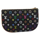 LOUIS VUITTON Monogram Multicolor Pochette MM Purse Black M60031 LV Auth 202597V-2